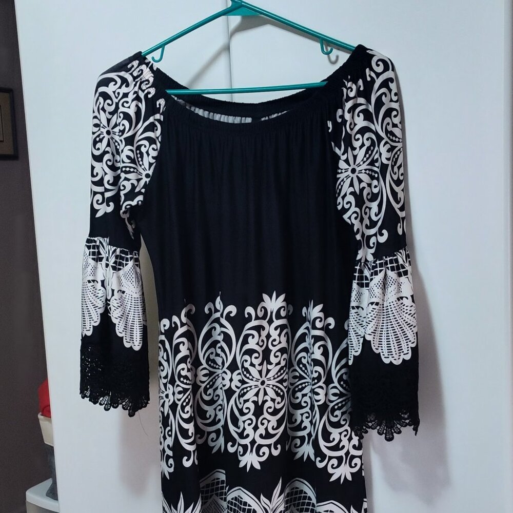 fun black and white dress
